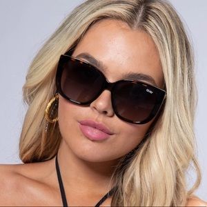 Quay Ever After Polarized oversized tortoiseshell sunglasses